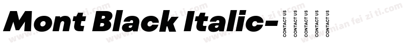 Mont Black Italic字体转换